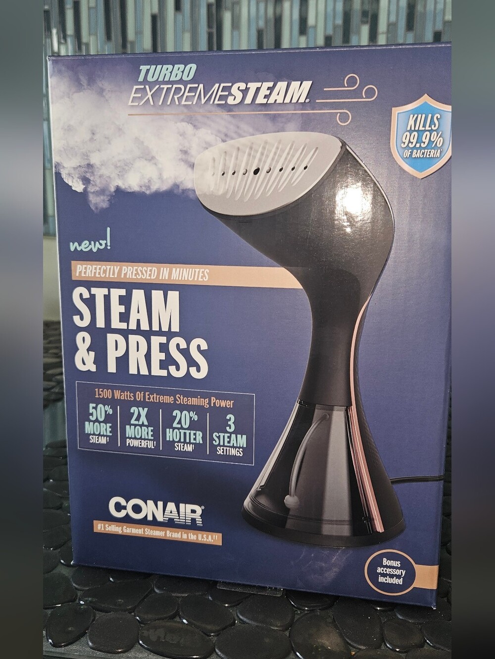 Brand new in a box turbo extreme steam & press